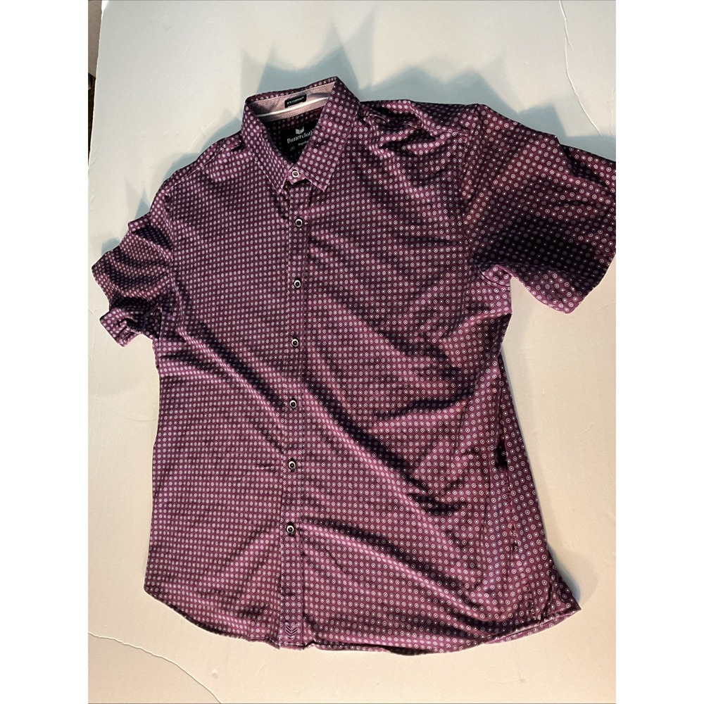 Butter cloth Men's Early Check In Button Up, Short Sleeve, XXL